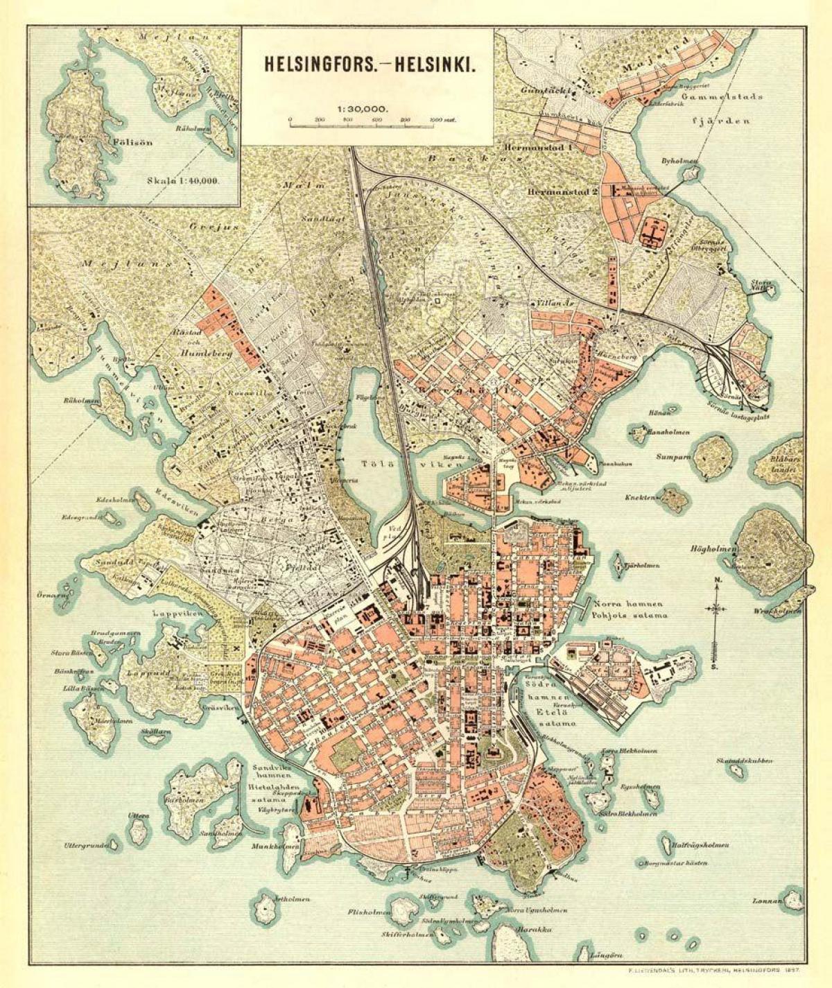 Helsinki antique map
