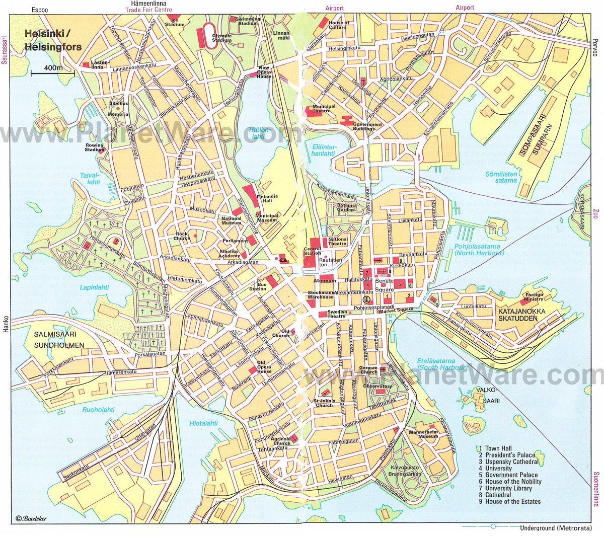 Helsinki walking tours map