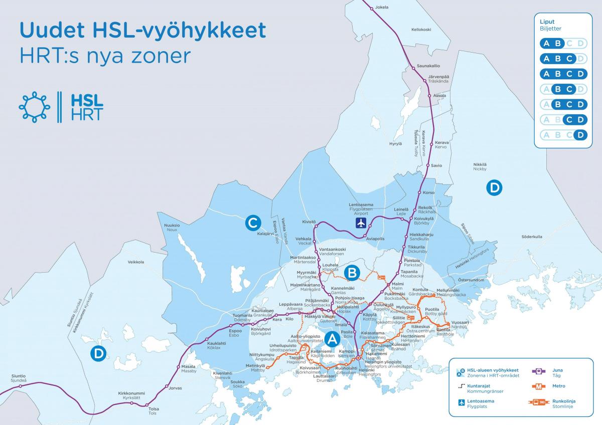 Helsinki zones map